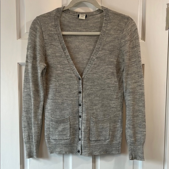 J. Crew V Neck Button Down Grandpacore Alpaca & Wool Sweater Cardigan - Size S - Picture 1 of 13